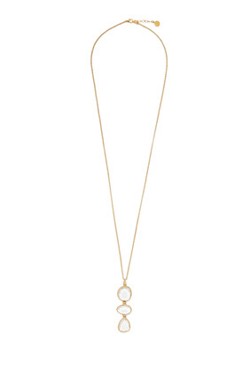 Sireine Long Necklace, Gold-Plated Metal